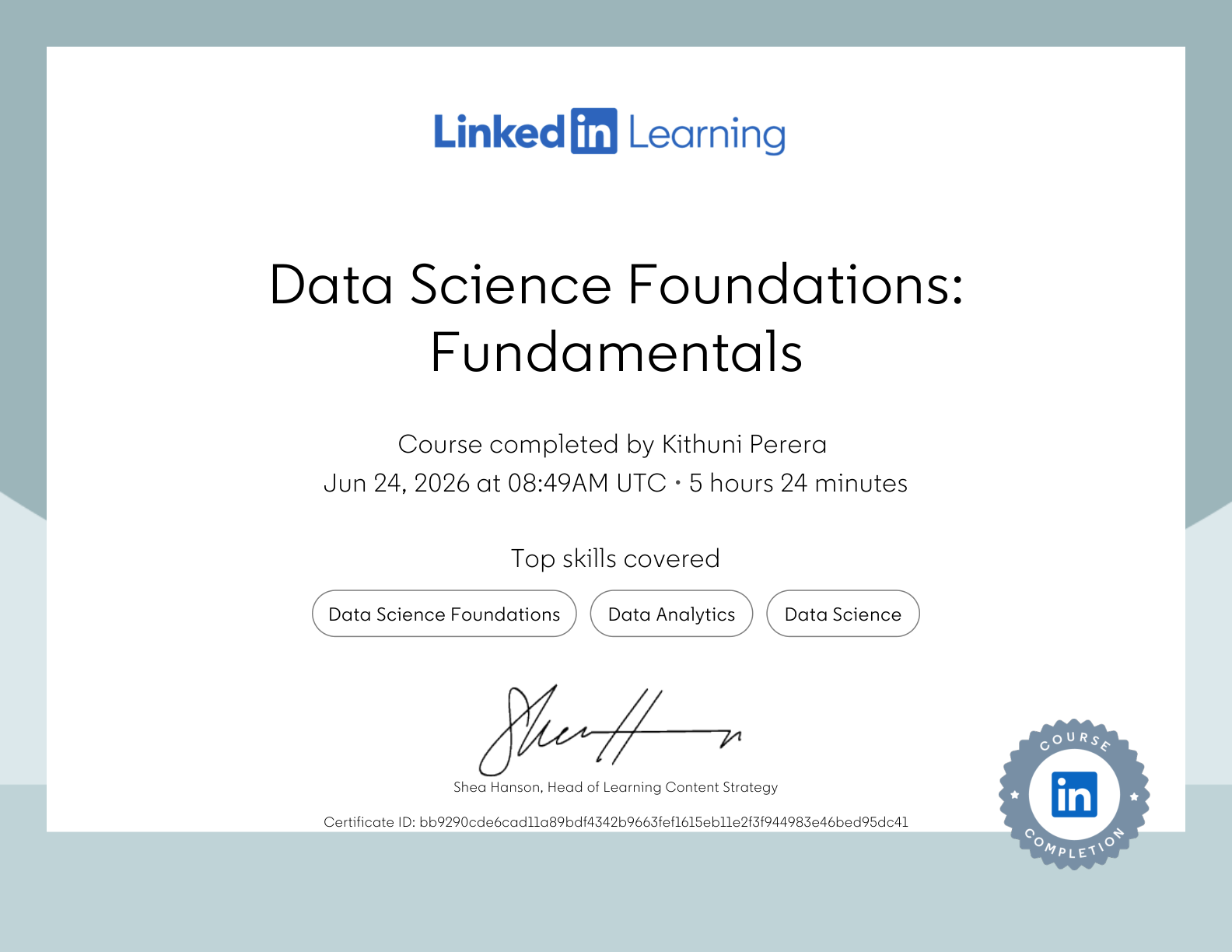 Data Science Foundations Fundamentals