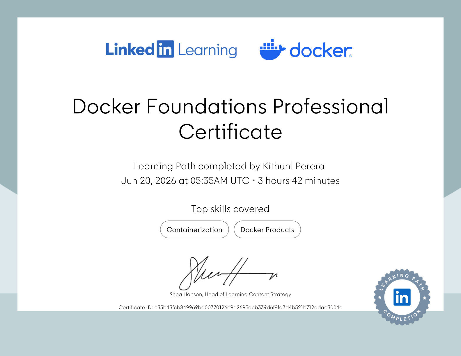 Docker Foundations Professional Certificate