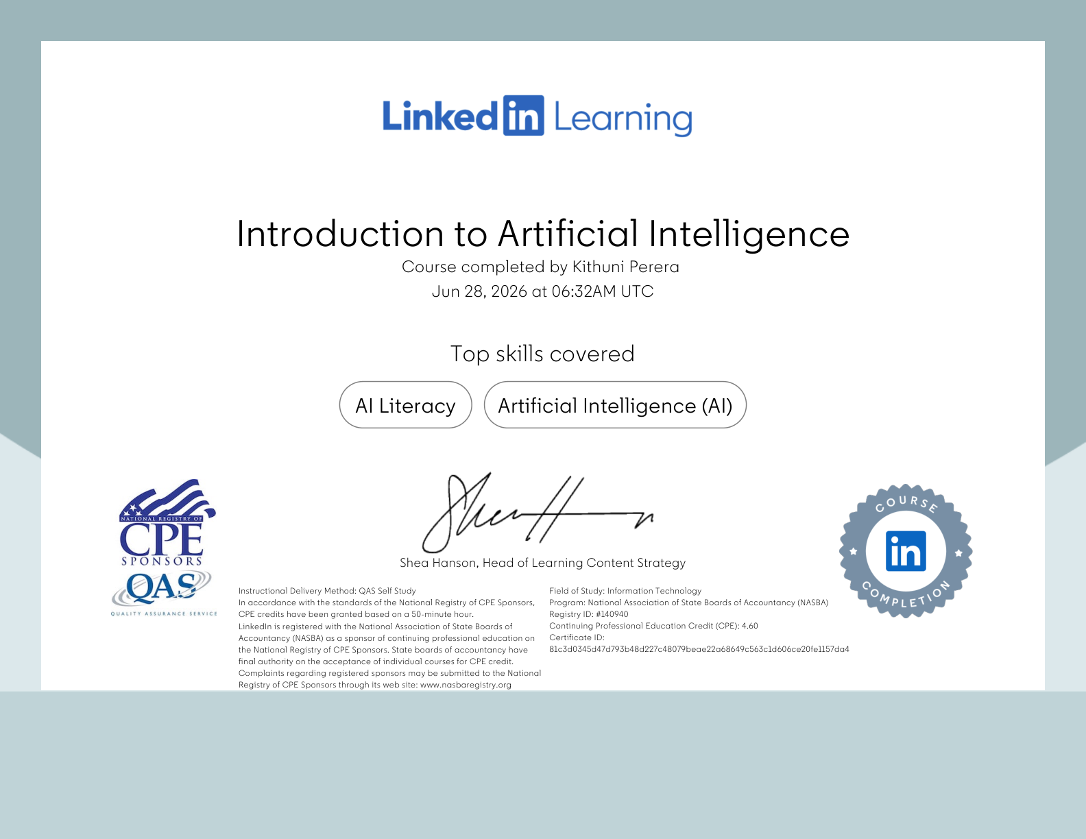 Introduction to Artificial Intelligence