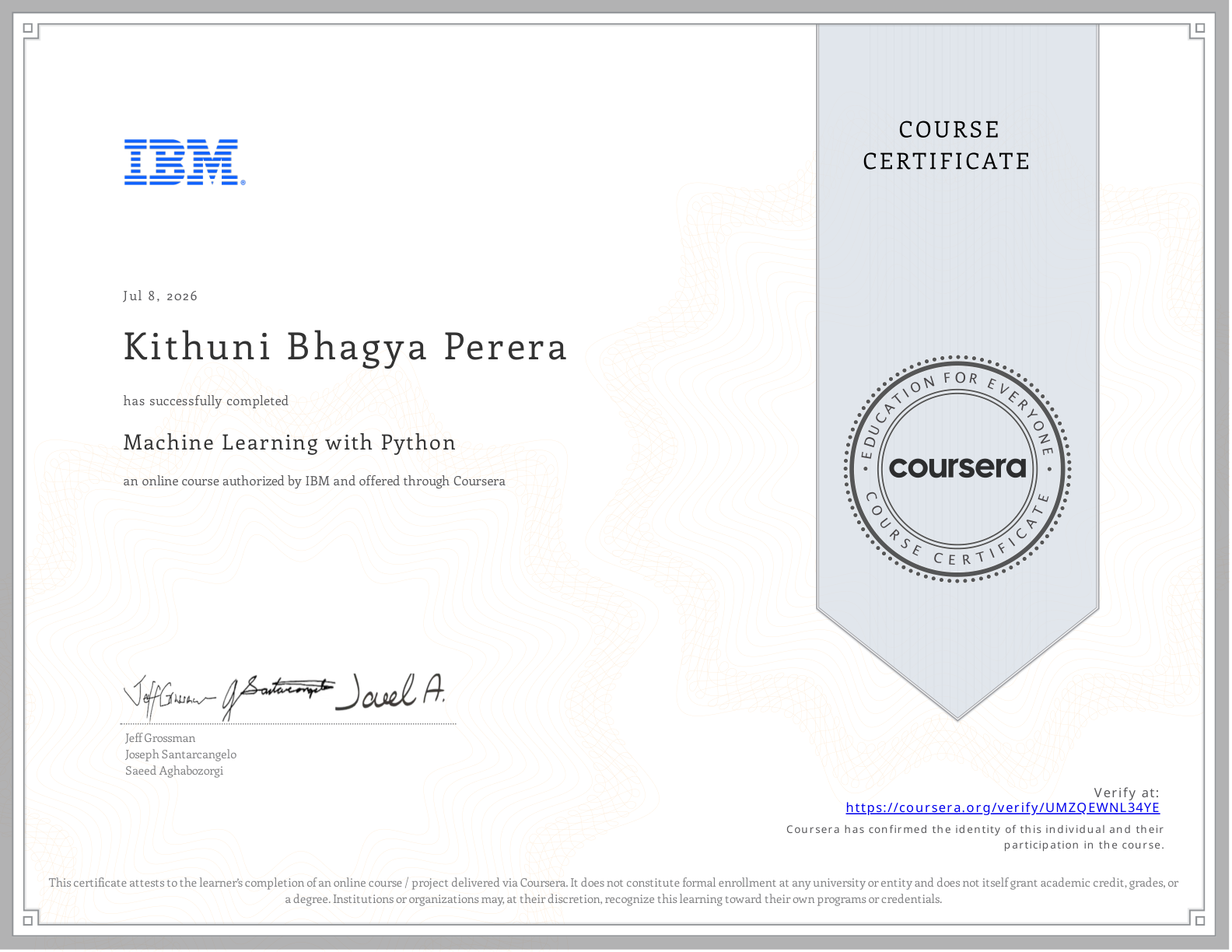 Machine Learning with Python