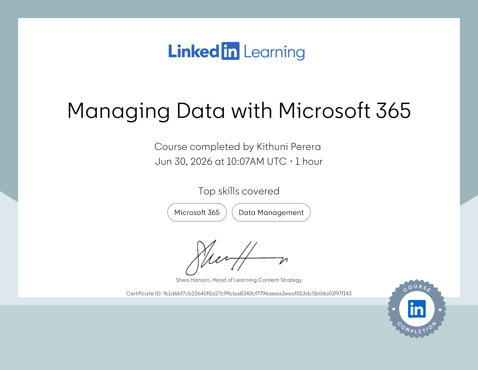 Managing Data with Microsoft 365