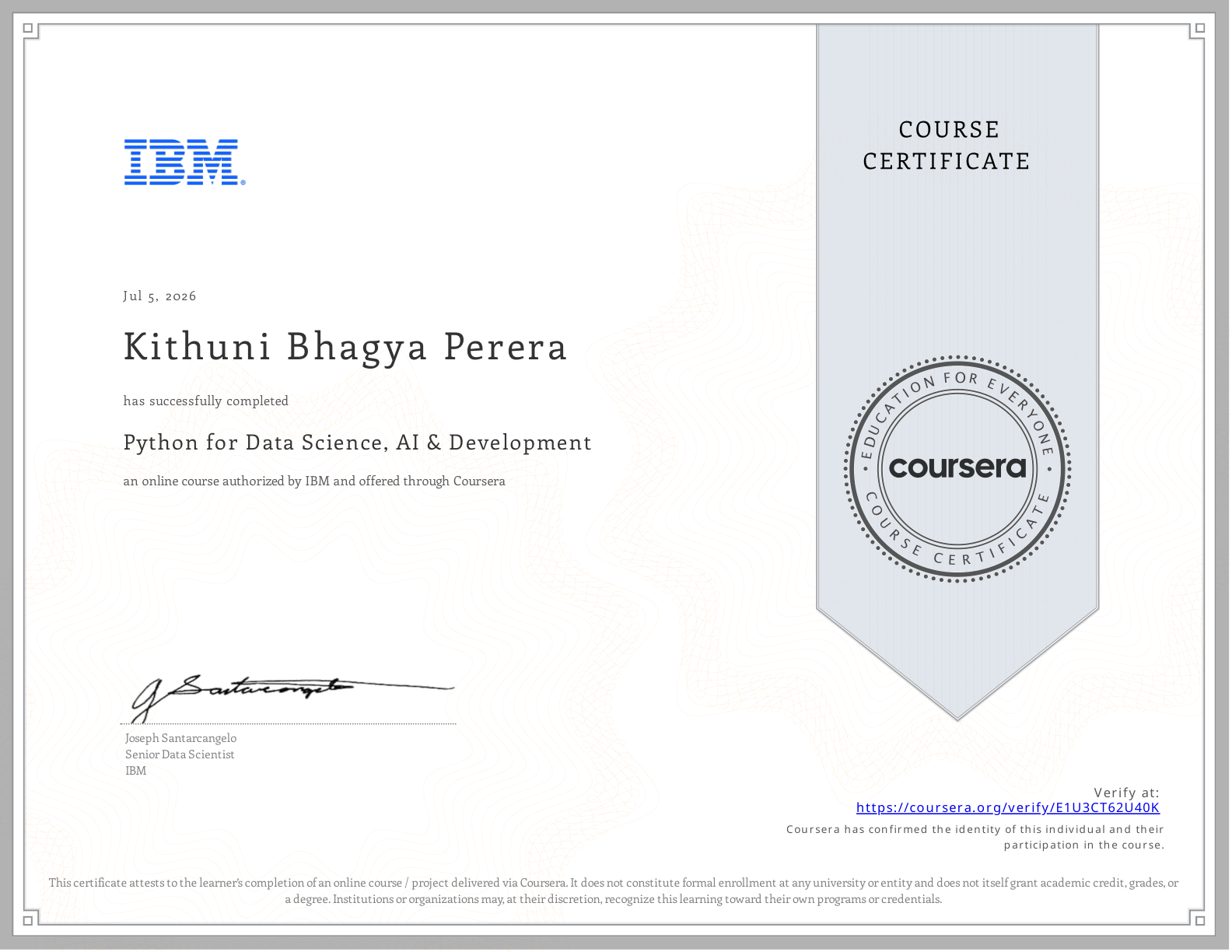 Python for Data Science, AI & Development